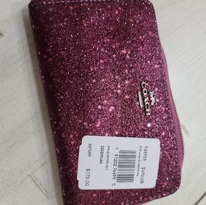 Coach glitter phone wallet wristlet